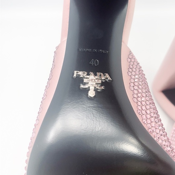 PRADA Crystal Silk Logo Mule - Picture 10 of 11